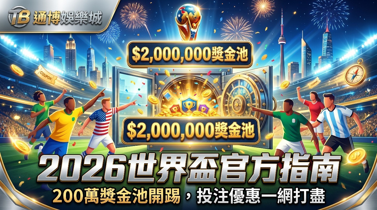 通博娛樂城2026世界盃官方指南：200萬獎金池開踢，投注優惠一網打盡